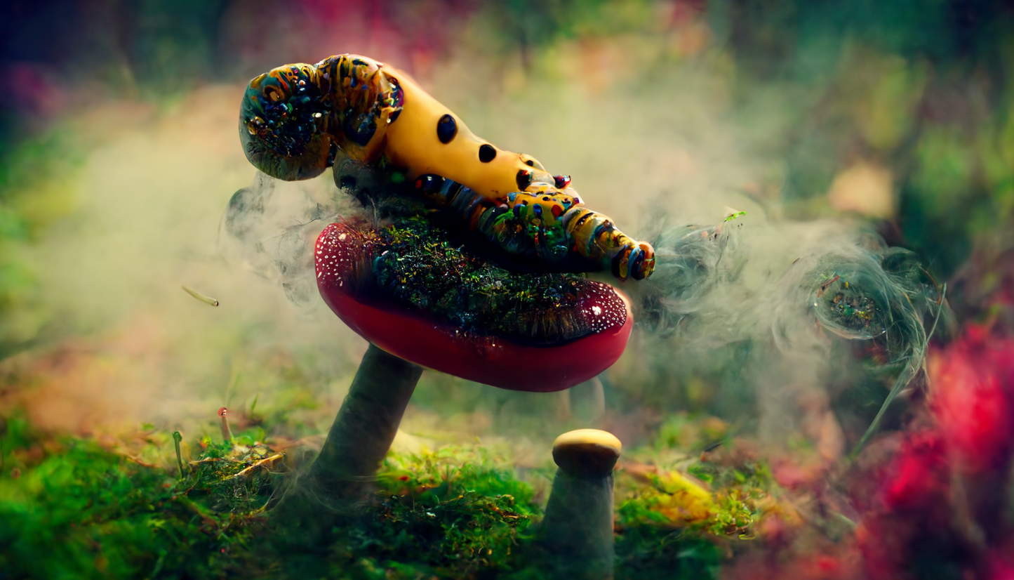 Caterpillar smoking