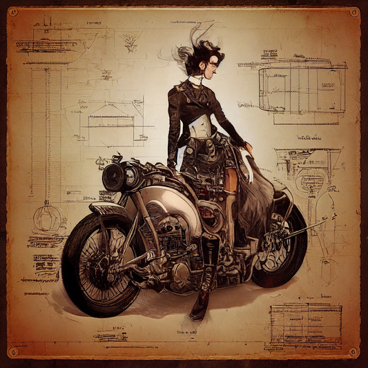 Woman on Motorcycle 1